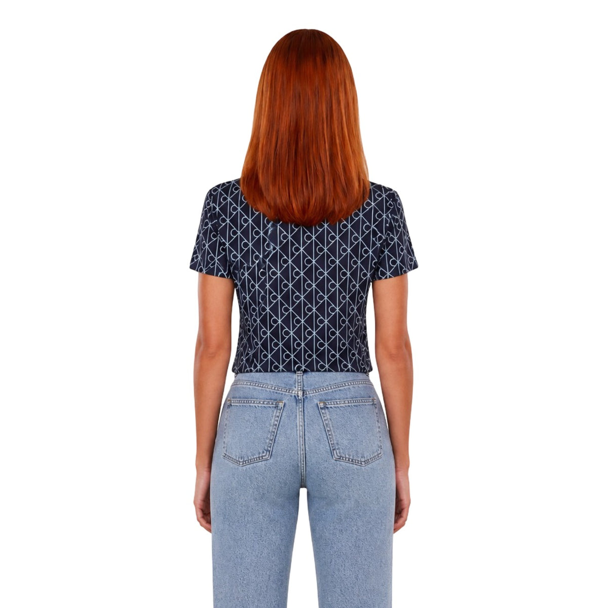 Calvin Klein Jeans — Damen-T-Shirt in Blau — Ansicht 2