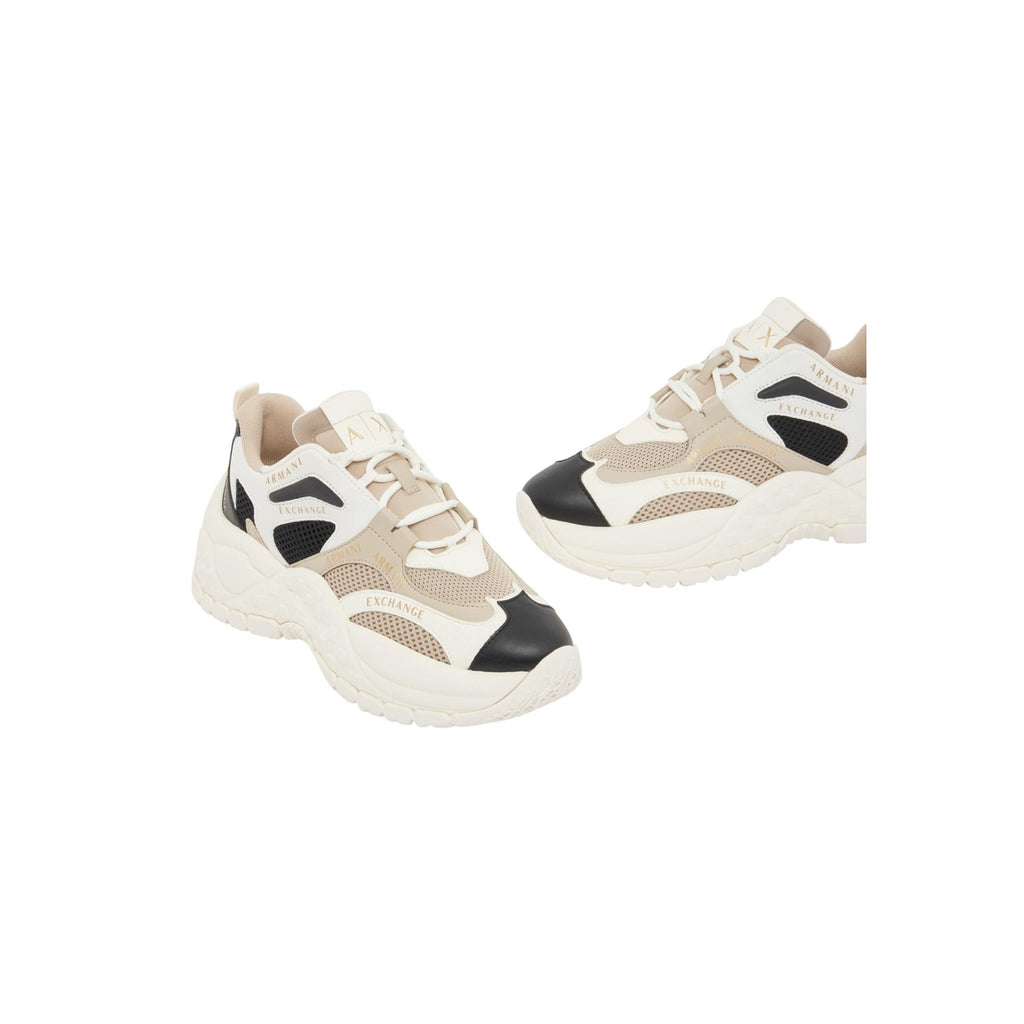 Armani Exchange — Baskets basses beiges femme — vue 3