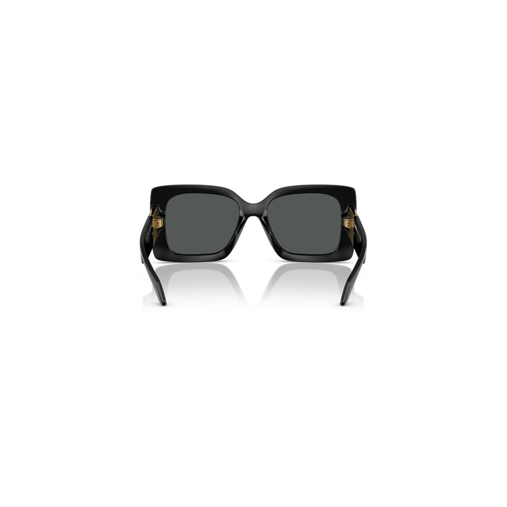 Versace — Lunettes de soleil géométriques en acétate noir femme — vue 2