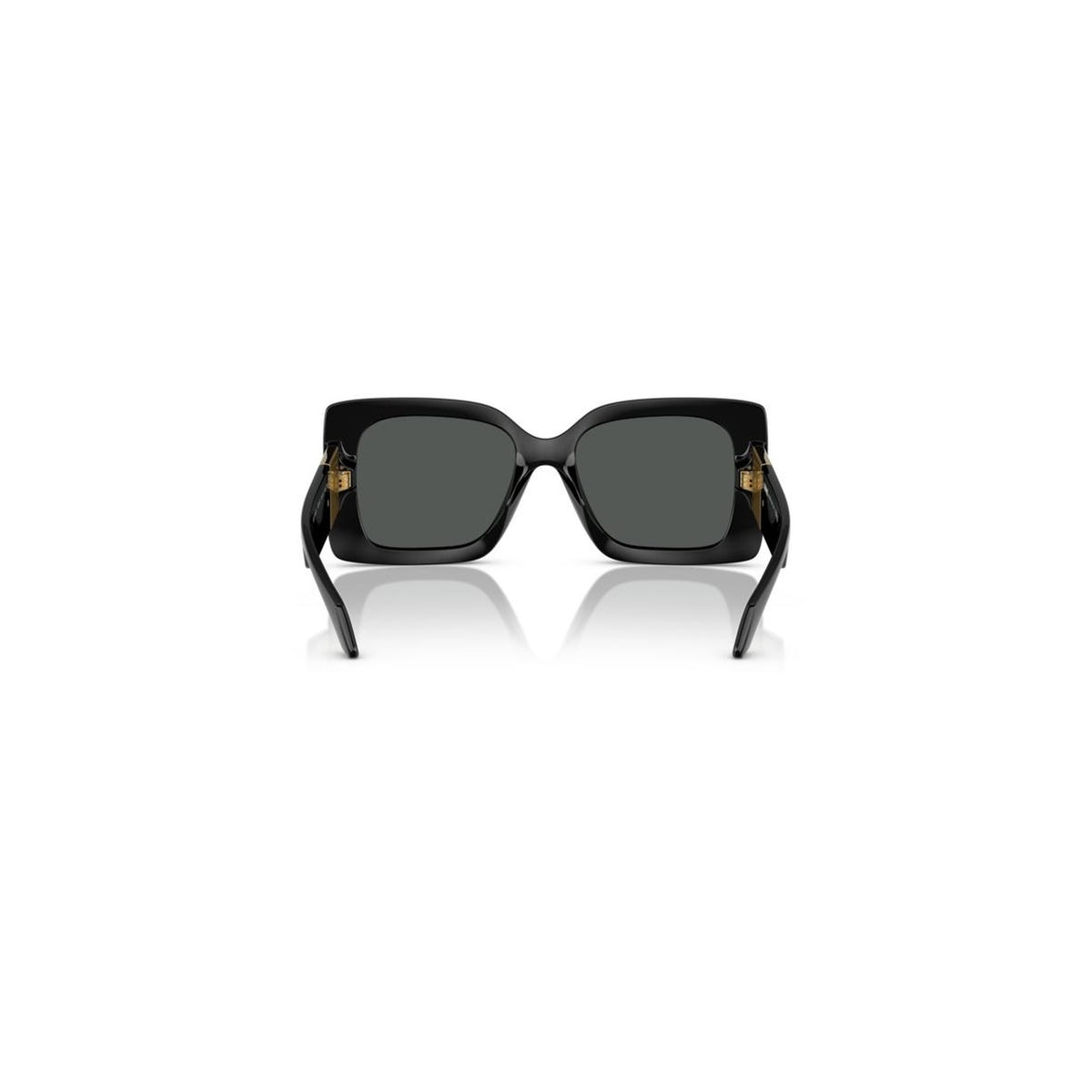 Versace — Lunettes de soleil géométriques en acétate noir femme — vue 2