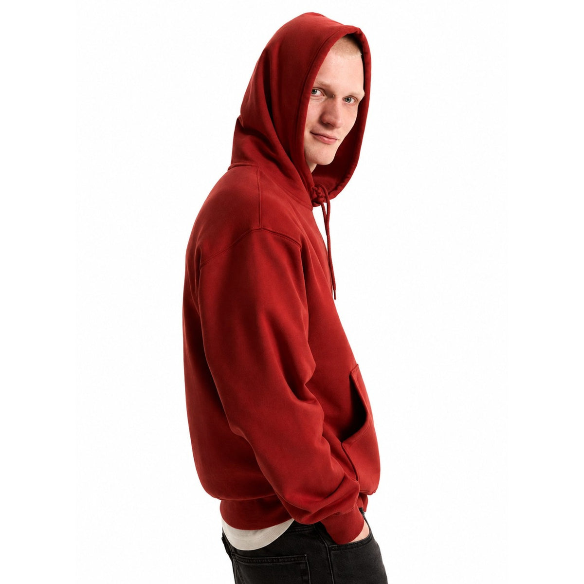 Vans — Sweat à capuche VN0010G8H891 bordeaux homme — vue 3