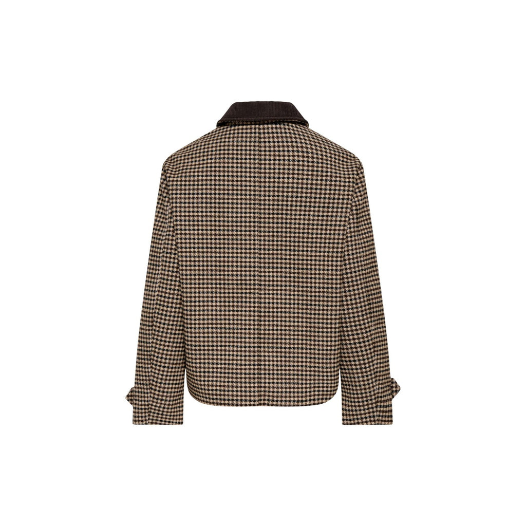 Jacqueline de Yong — Veste Valerie à carreaux marron femme — vue 4