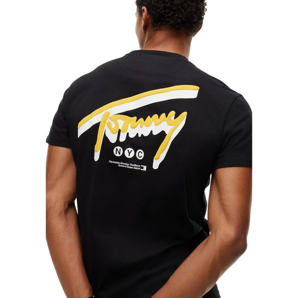 Tommy Jeans — Zwart T-shirt van biokatoen met print voor heren — afbeelding 3