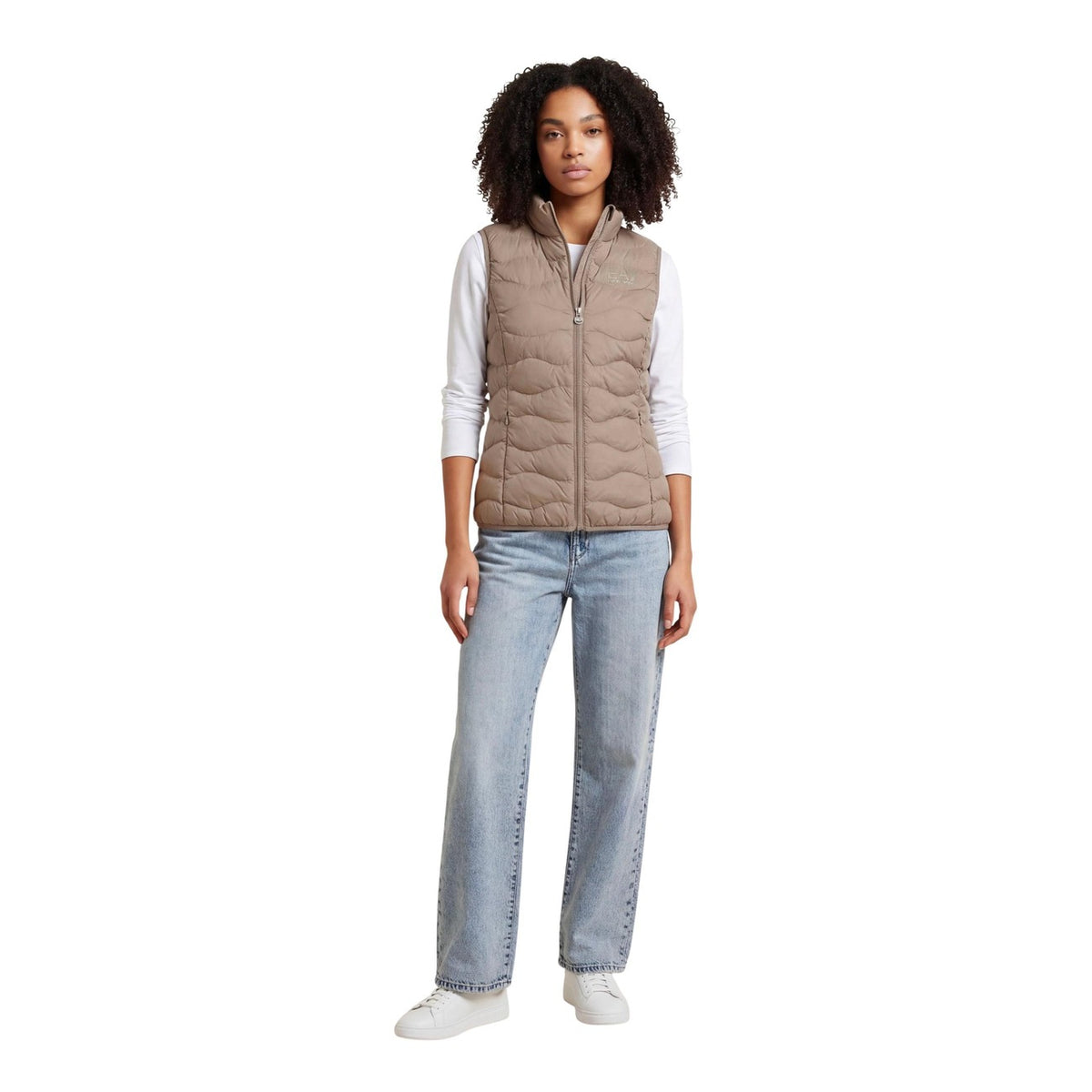 EA7 — Gilet beige femme — 8NTQ08 TNF8Z — vue 3