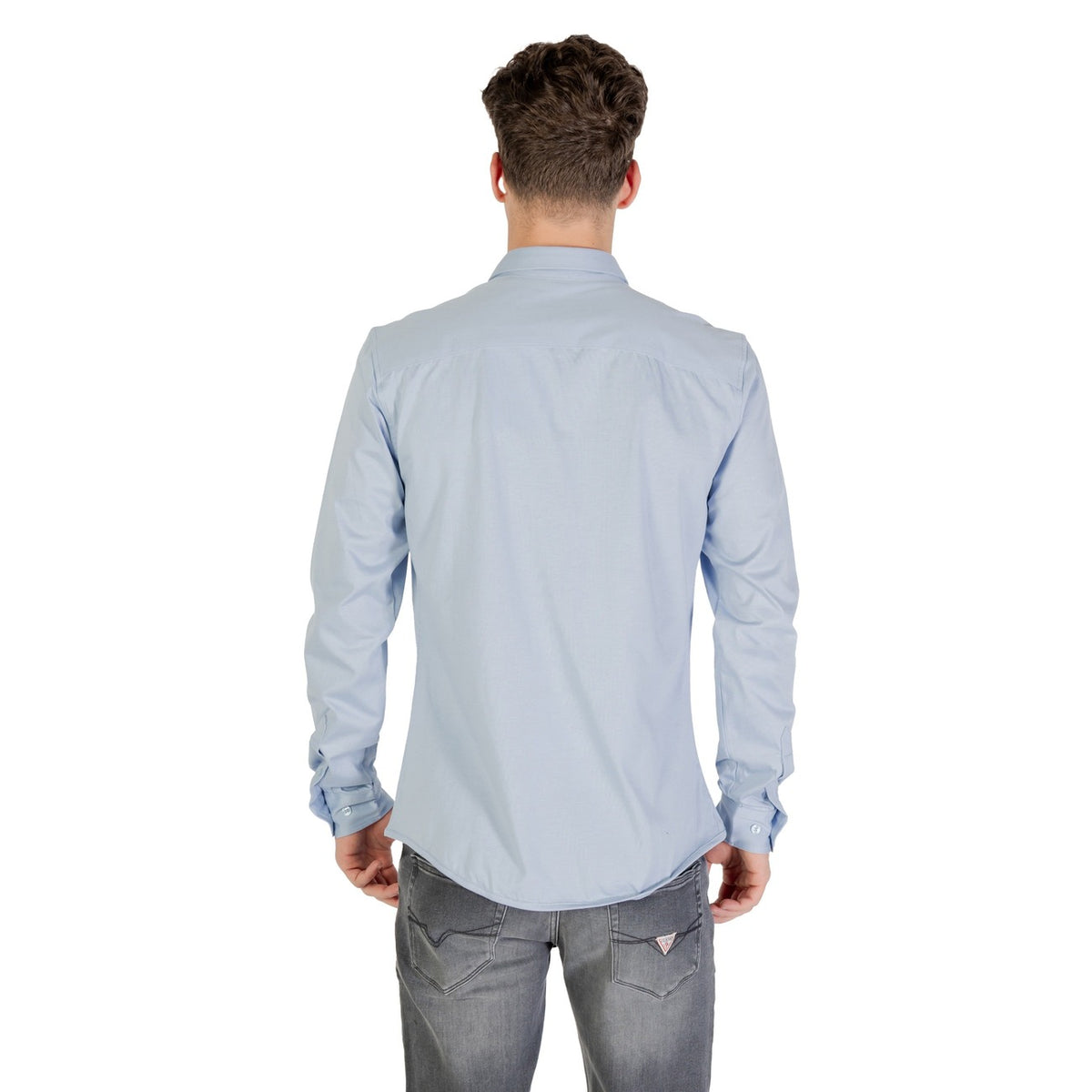 Only & Sons — Chemise col rond bleu clair homme — vue 2
