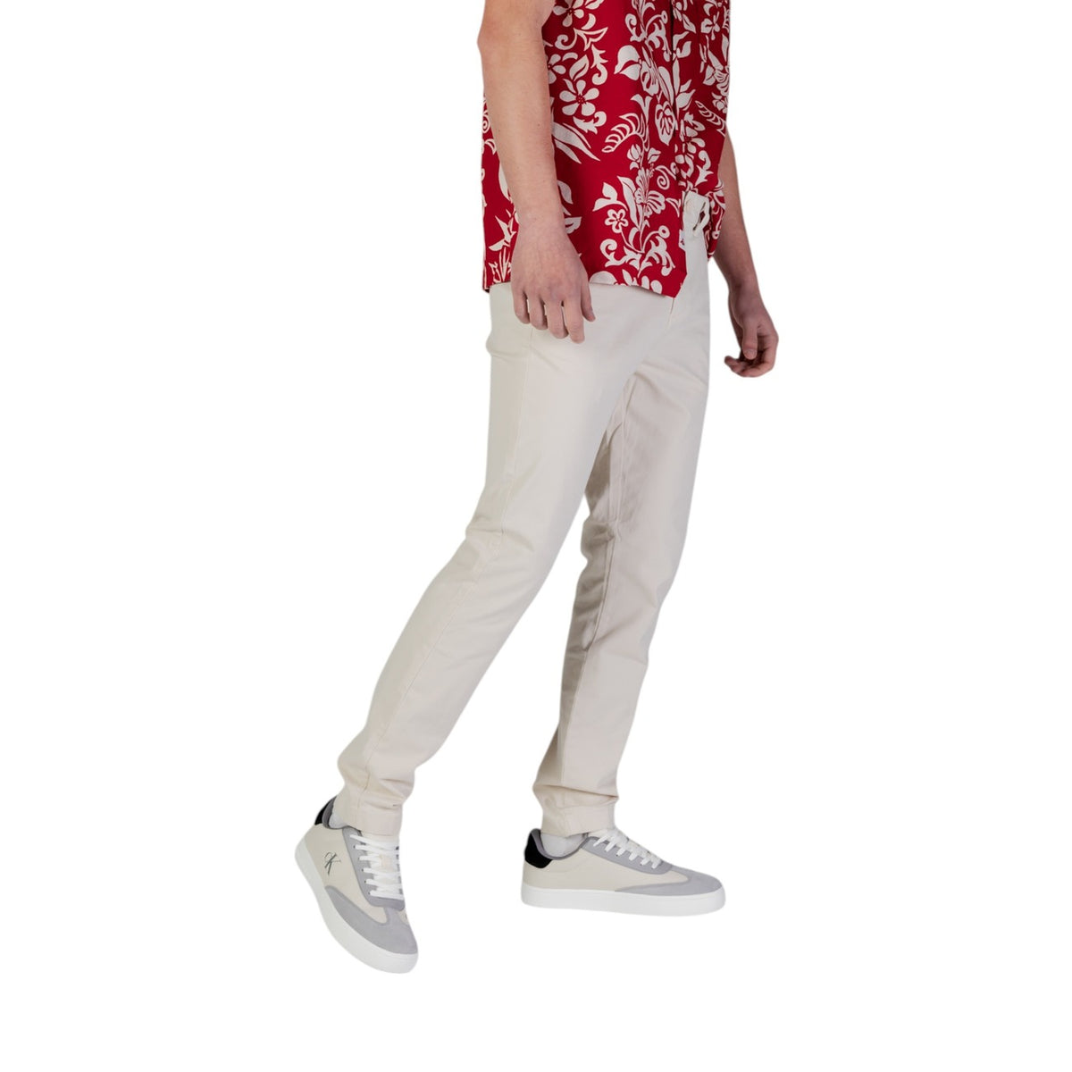 Tommy Jeans — Pantalon DM0DM20282 beige en coton stretch homme — vue 3