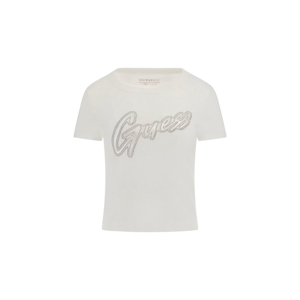 Guess — T-shirt Rib Logo Tee femme — vue 5