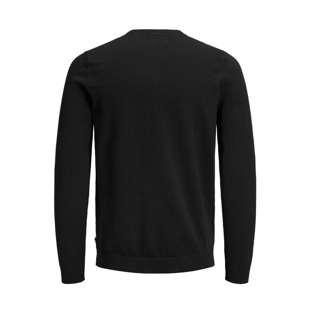 Jack & Jones — Essential Basic schwarzer Herrenpullover — Ansicht 2