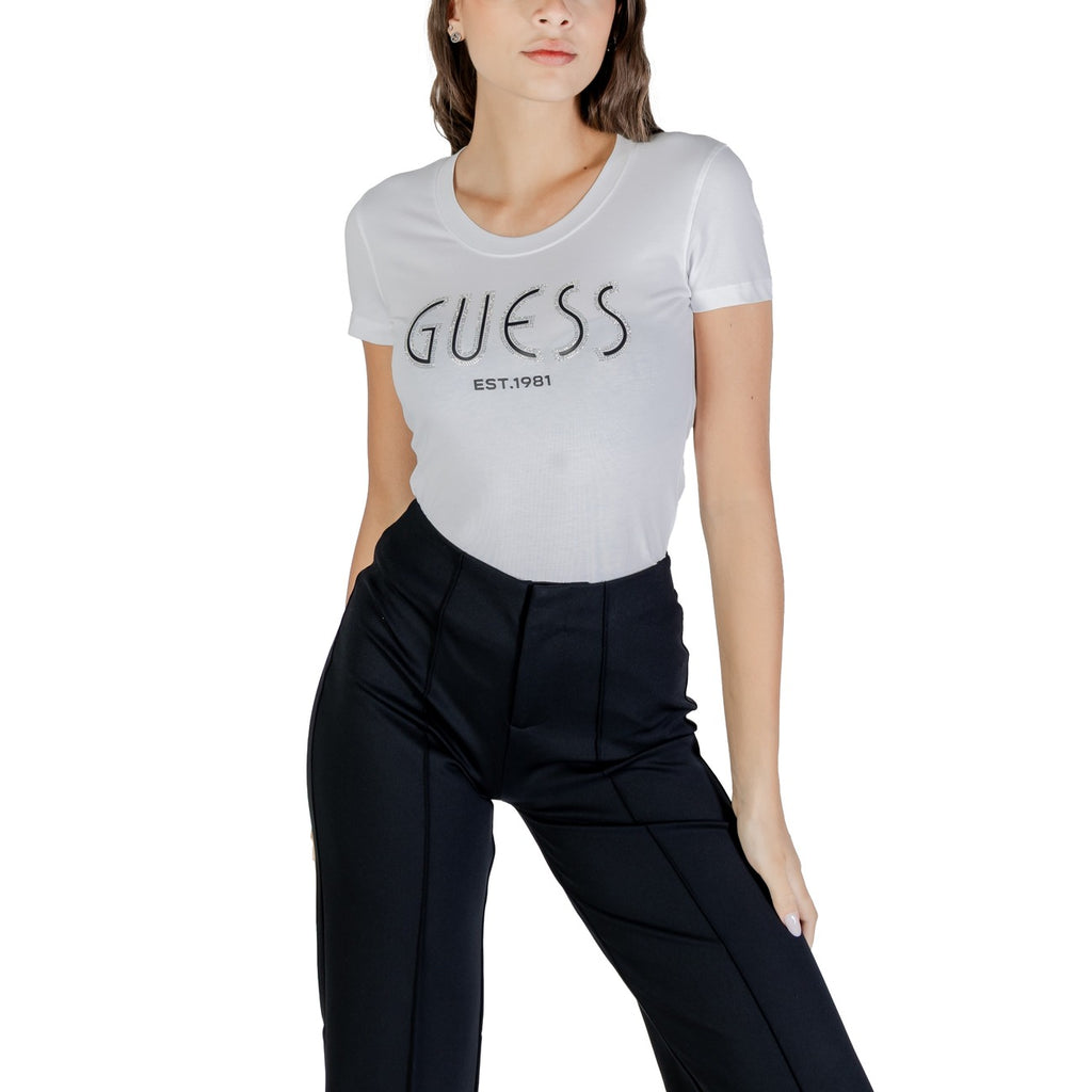 Guess — T-shirt dames wit logo W5YI05 J1314 — afbeelding 5