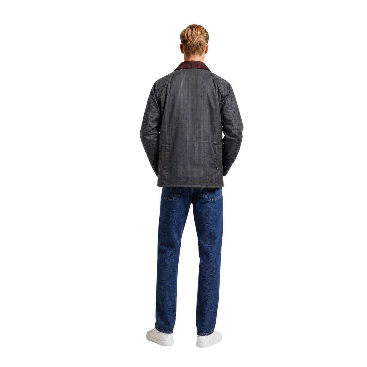 Barbour — Bruine Patchwork OS Bedale gewaxte herenjas — afbeelding 4