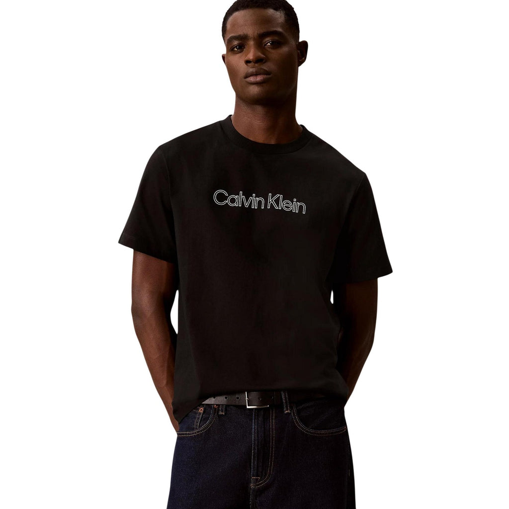 Calvin Klein Jeans — Men’s black printed t-shirt — view 4