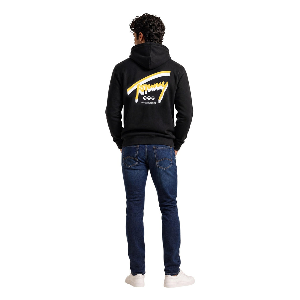 Tommy Jeans — Men's black printed hoodie — view 3