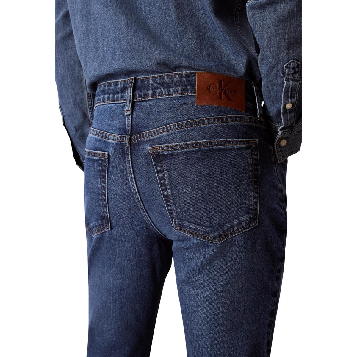 Calvin Klein Jeans — Jean LV04RB735G bleu stretch homme — vue 4