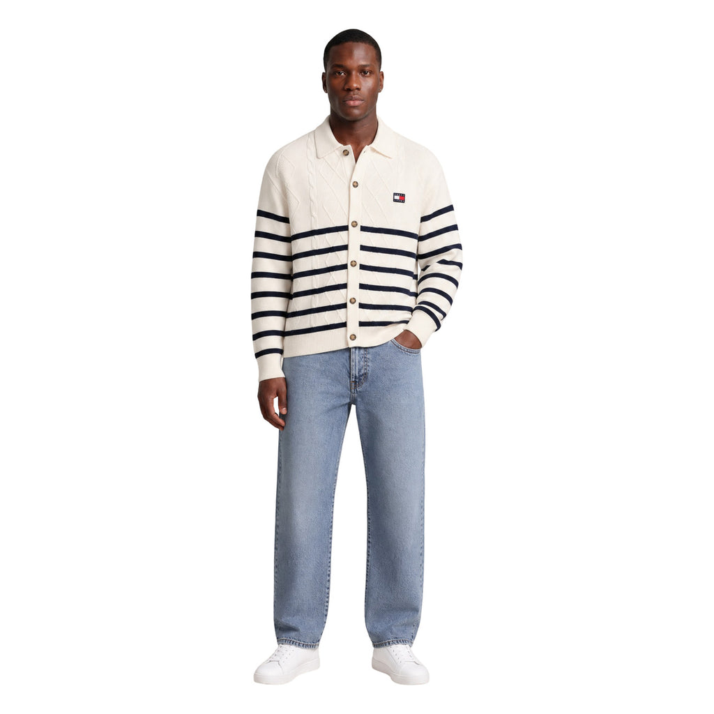 Tommy Jeans — weißes Sweatshirt für Herren — Ansicht 5