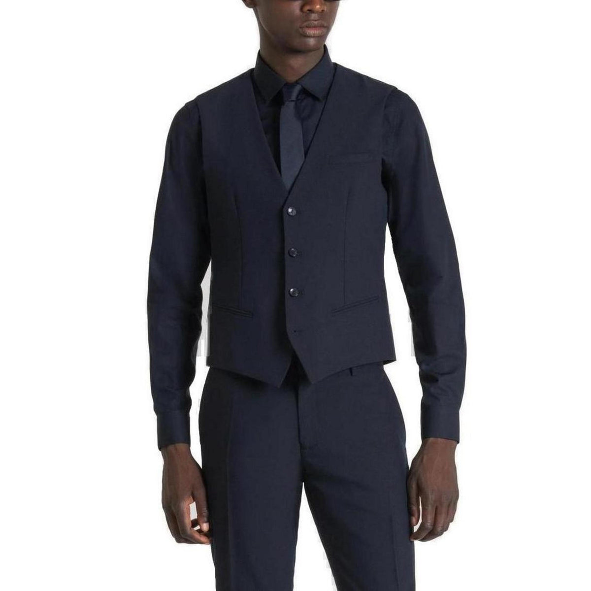 Antony Morato — Gilet réf. MMVS00009-FA600255 bleu homme — vue 3