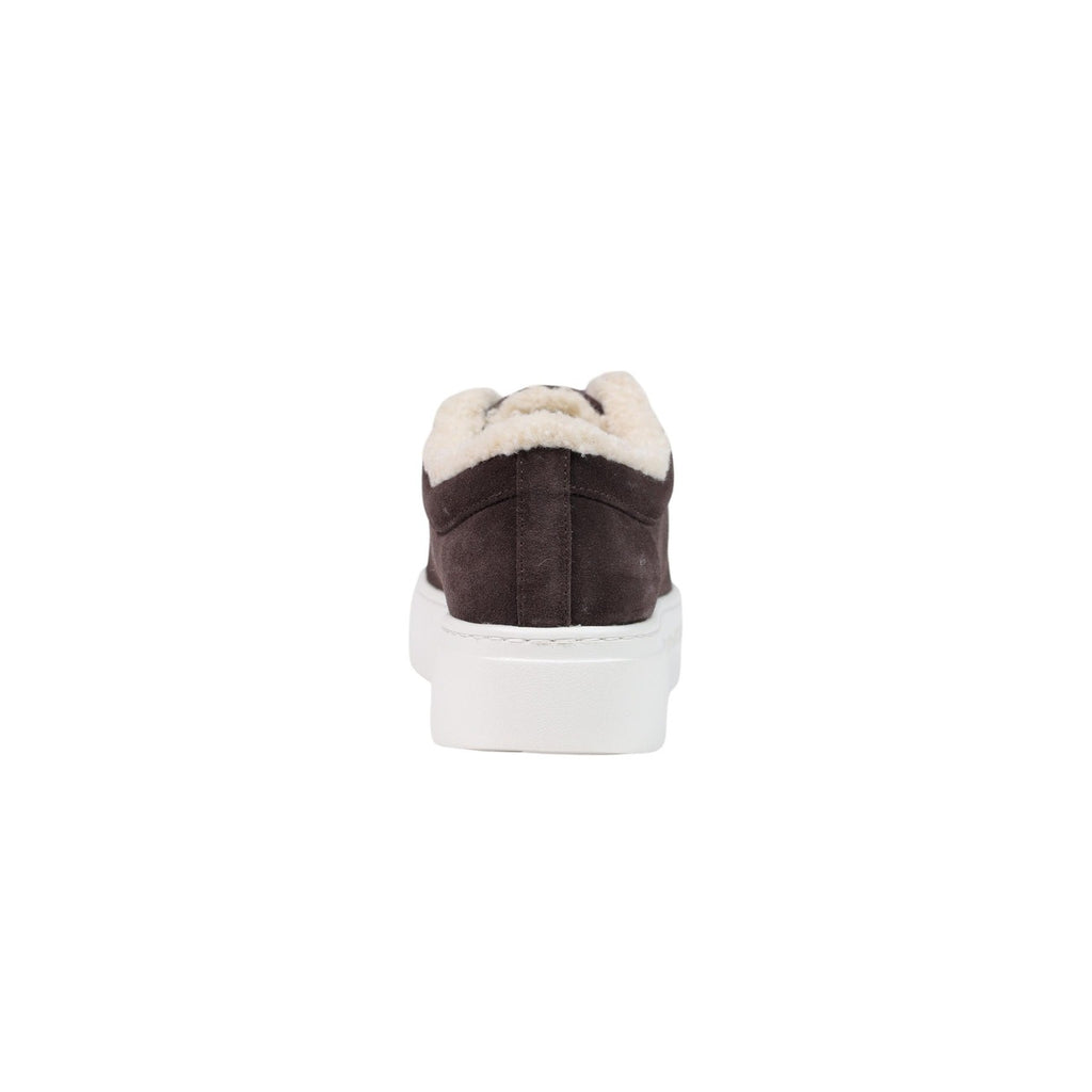 Armani Exchange — Baskets en cuir marron femme — vue 3