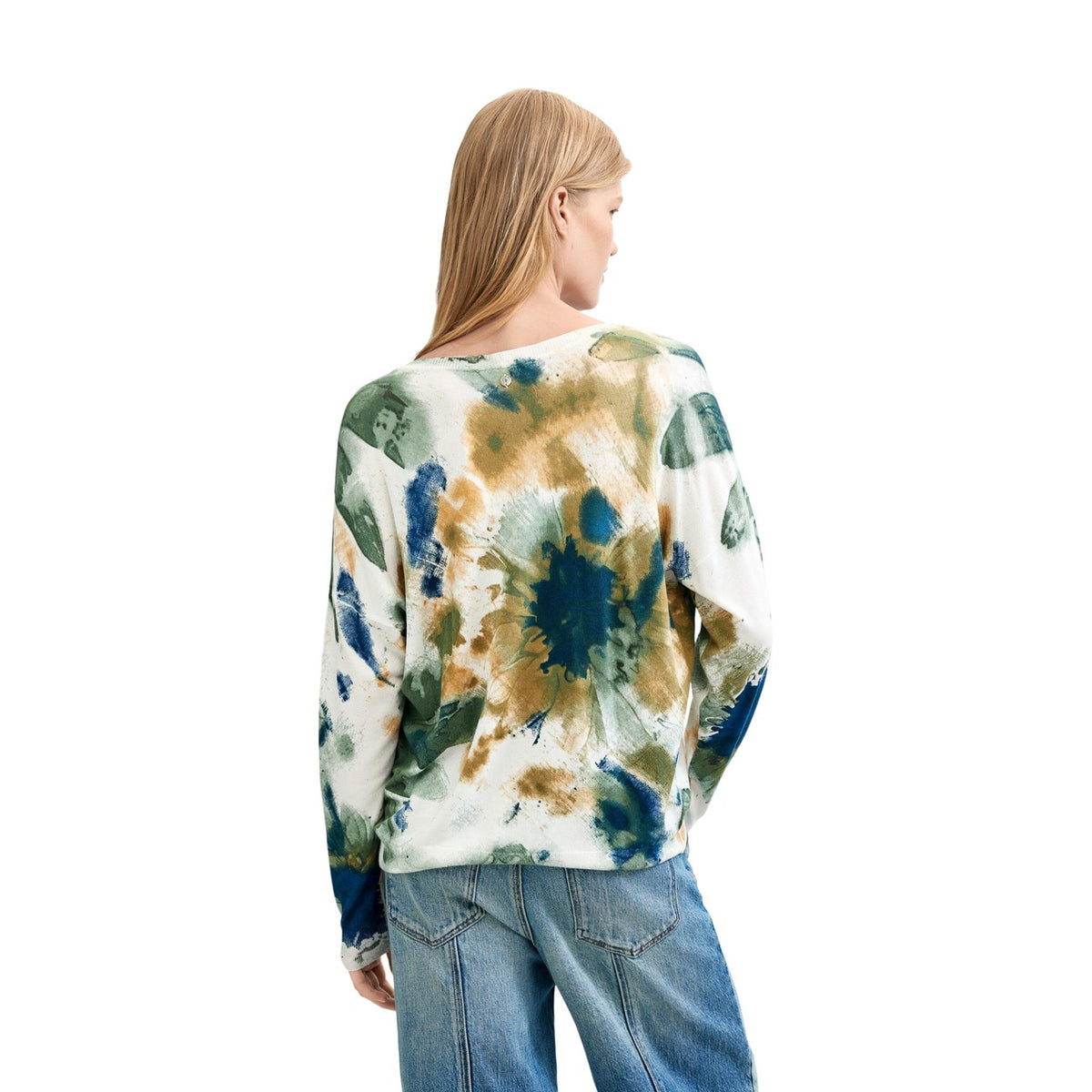 Desigual — Pull Coldbotanic blanc femme — vue 4