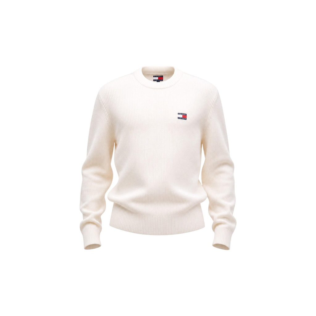 Tommy Jeans — Men’s white organic cotton sweater — view 2