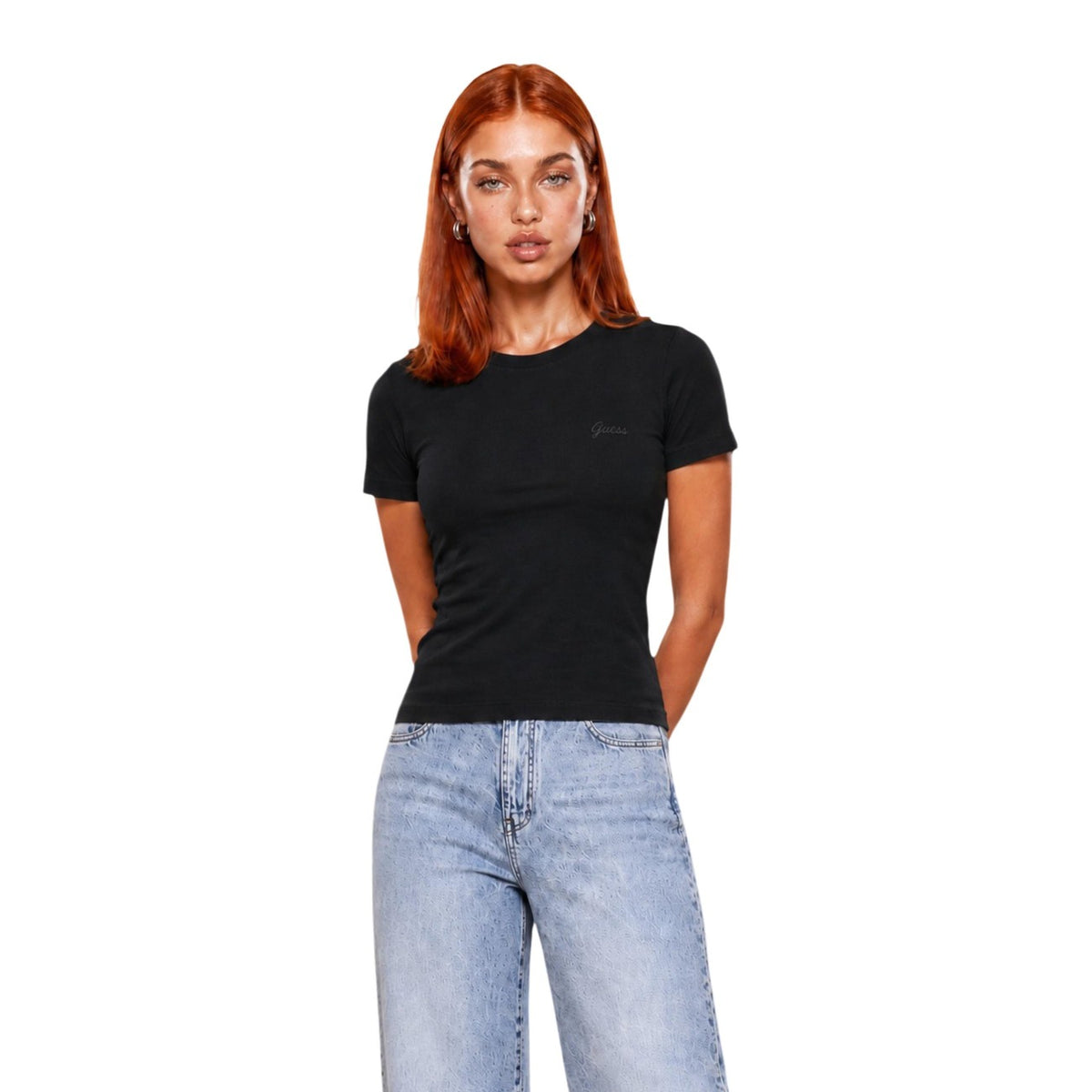 Guess Active — T-shirt CHARA SS TEE zwart dames