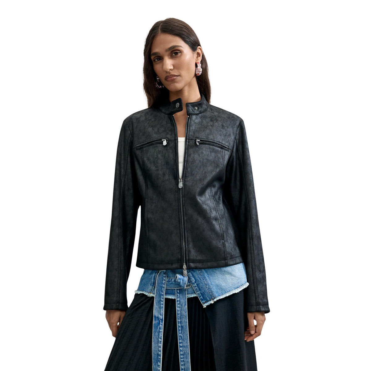 Desigual — Women’s burgundy Bikercy jacket — view 7