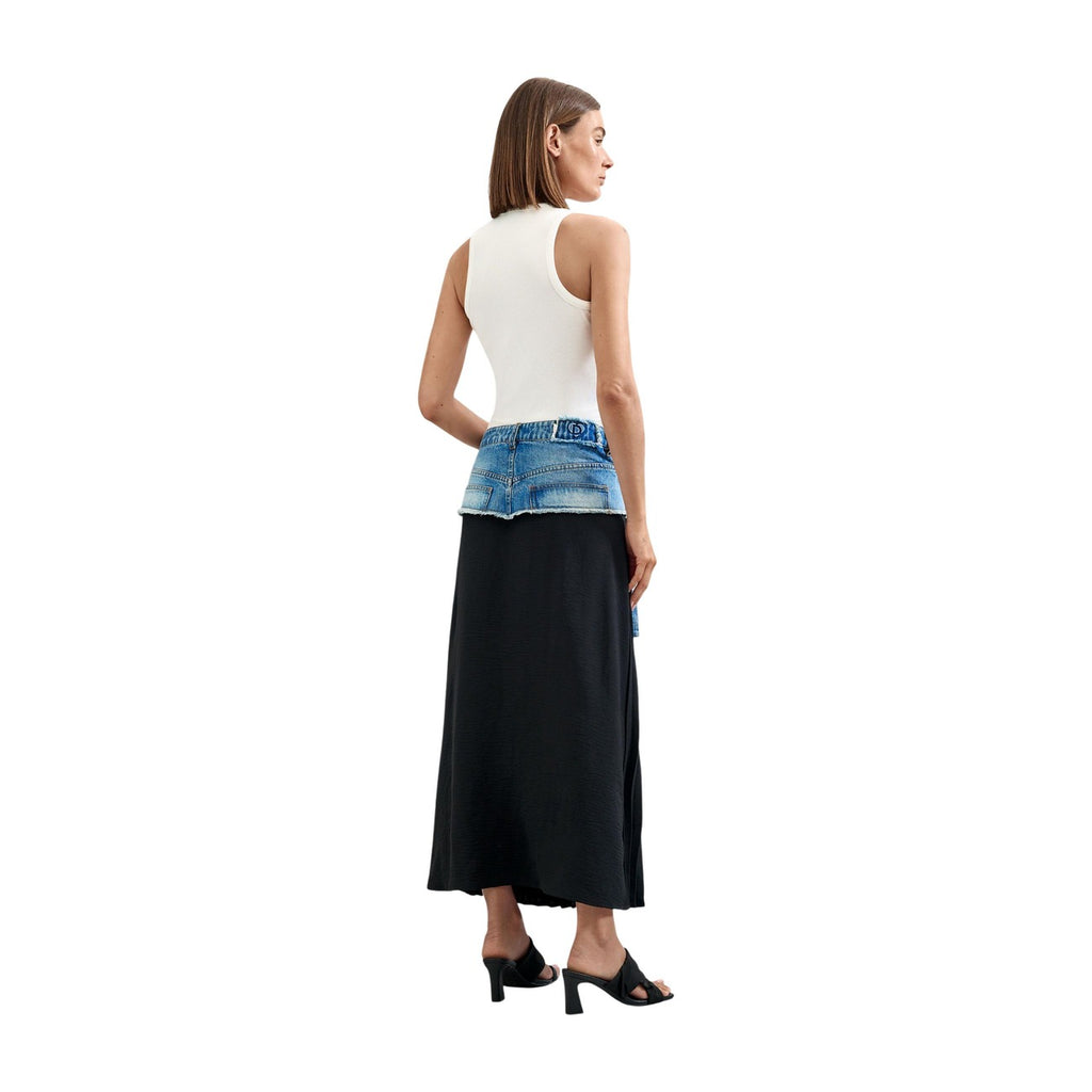 Desigual — Zwarte lange rok College voor dames — afbeelding 4