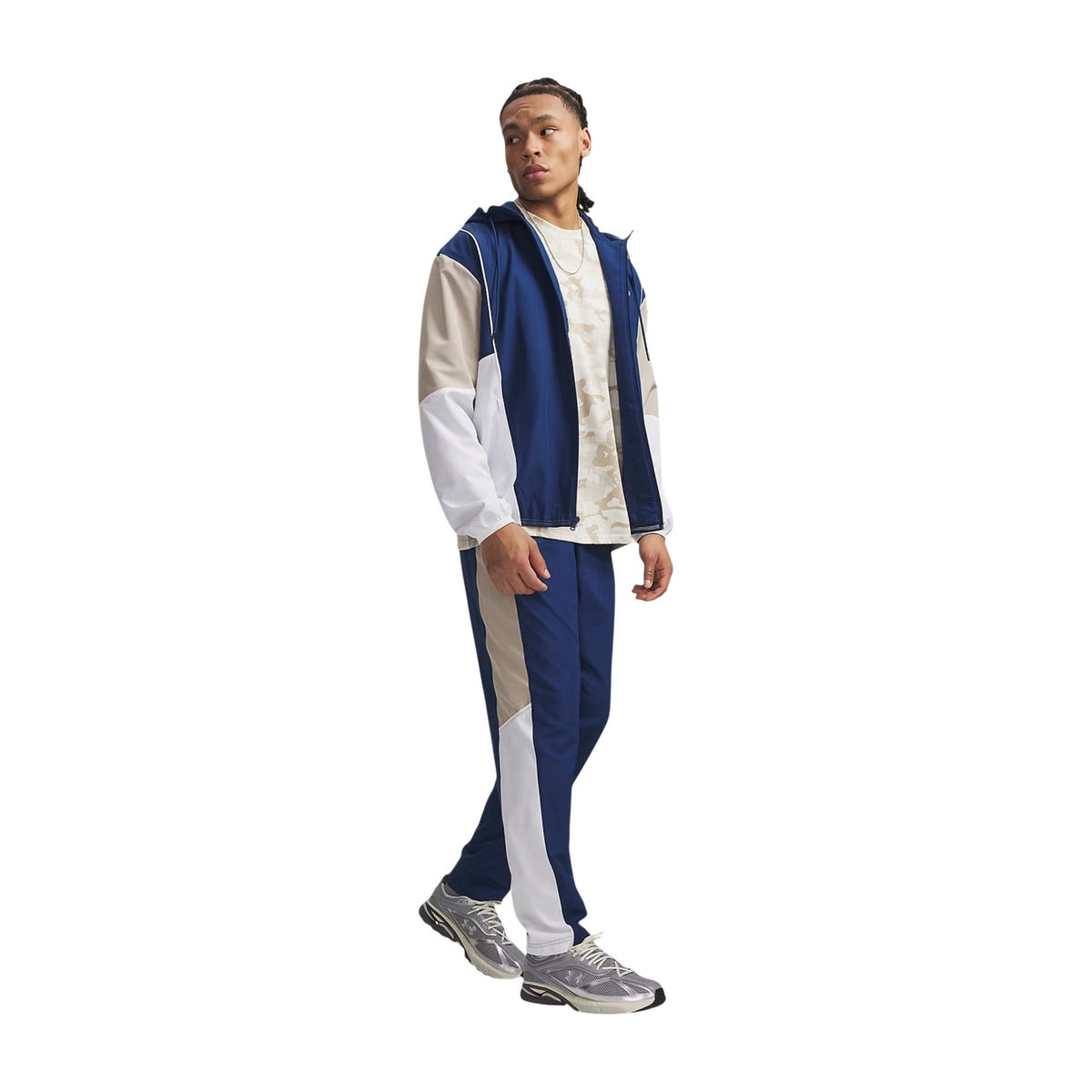 Under Armour — Men's Rival Woven Colorblock Pants Blue — view 3