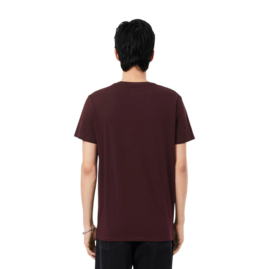 Lacoste — Pima TH6709 burgundy men’s t-shirt — view 3