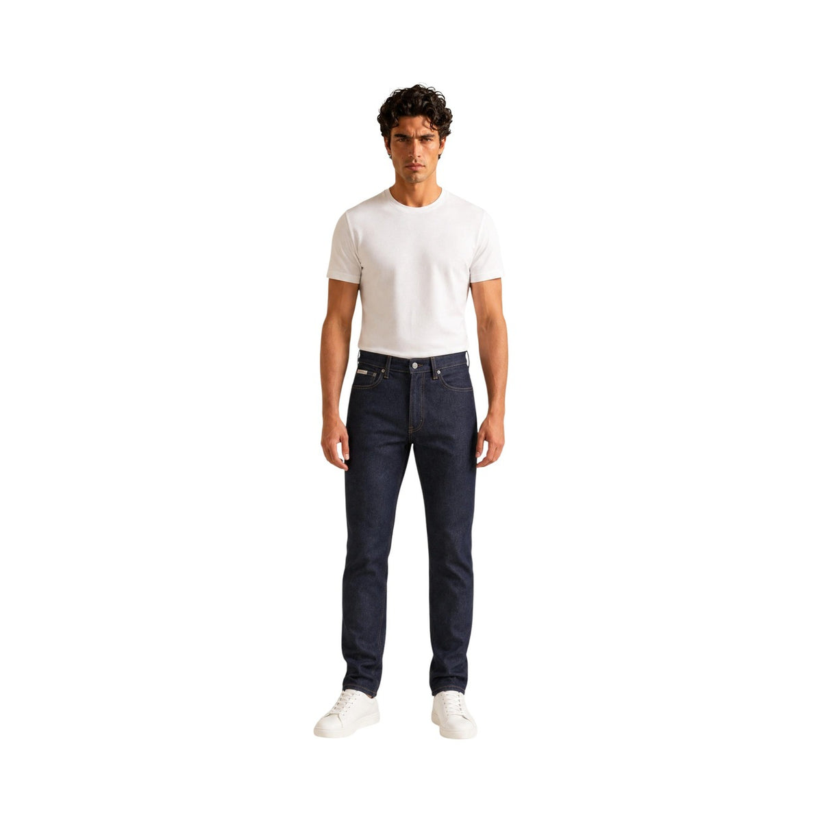 Calvin Klein Jeans — Men's azure blue stretch jeans — view 3
