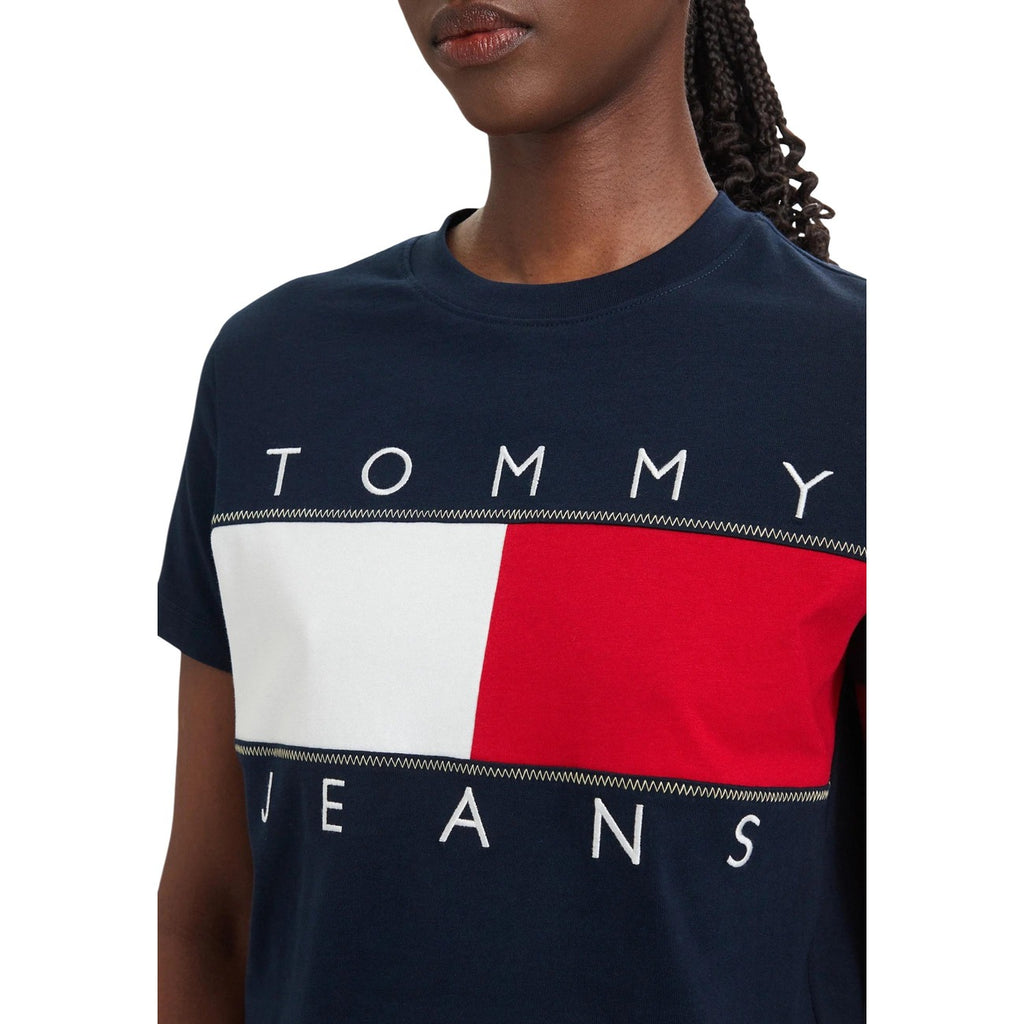 Tommy Jeans — Blauw T-shirt met print van biologisch katoen voor dames — afbeelding 4