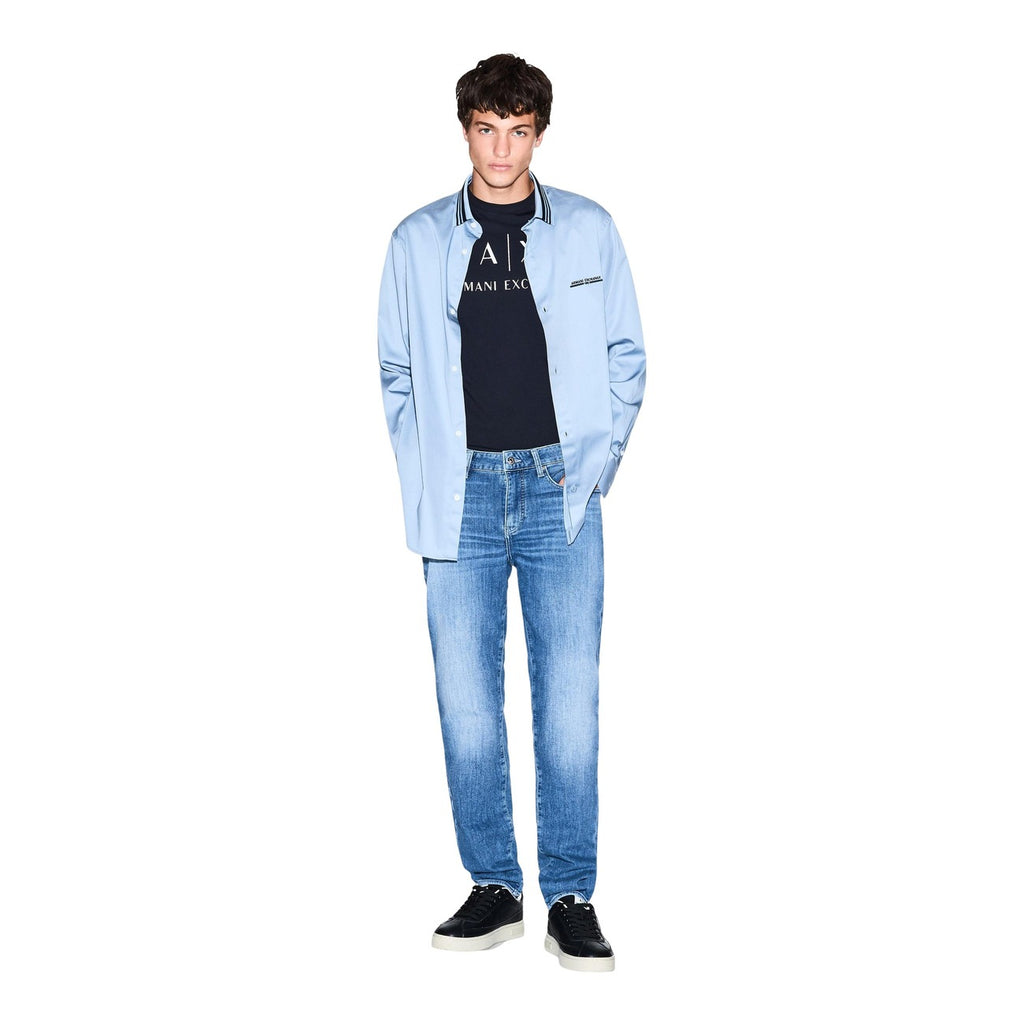 Armani Exchange — Blaue Stretch-Jeans XM000070 Herren — Ansicht 5