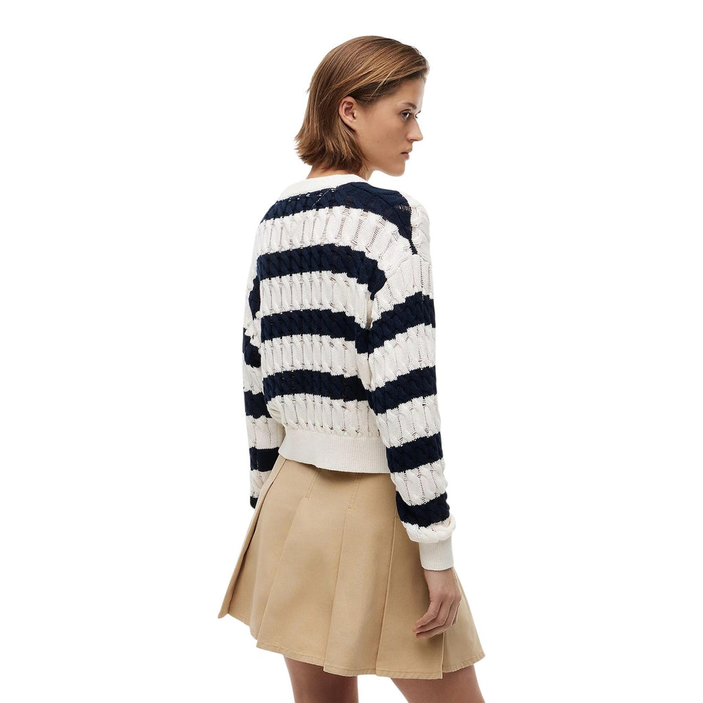 Tommy Jeans — Blauwe trui van biokatoen voor dames — afbeelding 4