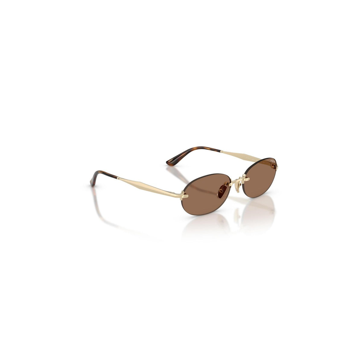 Vogue Eyewear — Ronde zonnebril van goudkleurig metaal voor dames — afbeelding 4