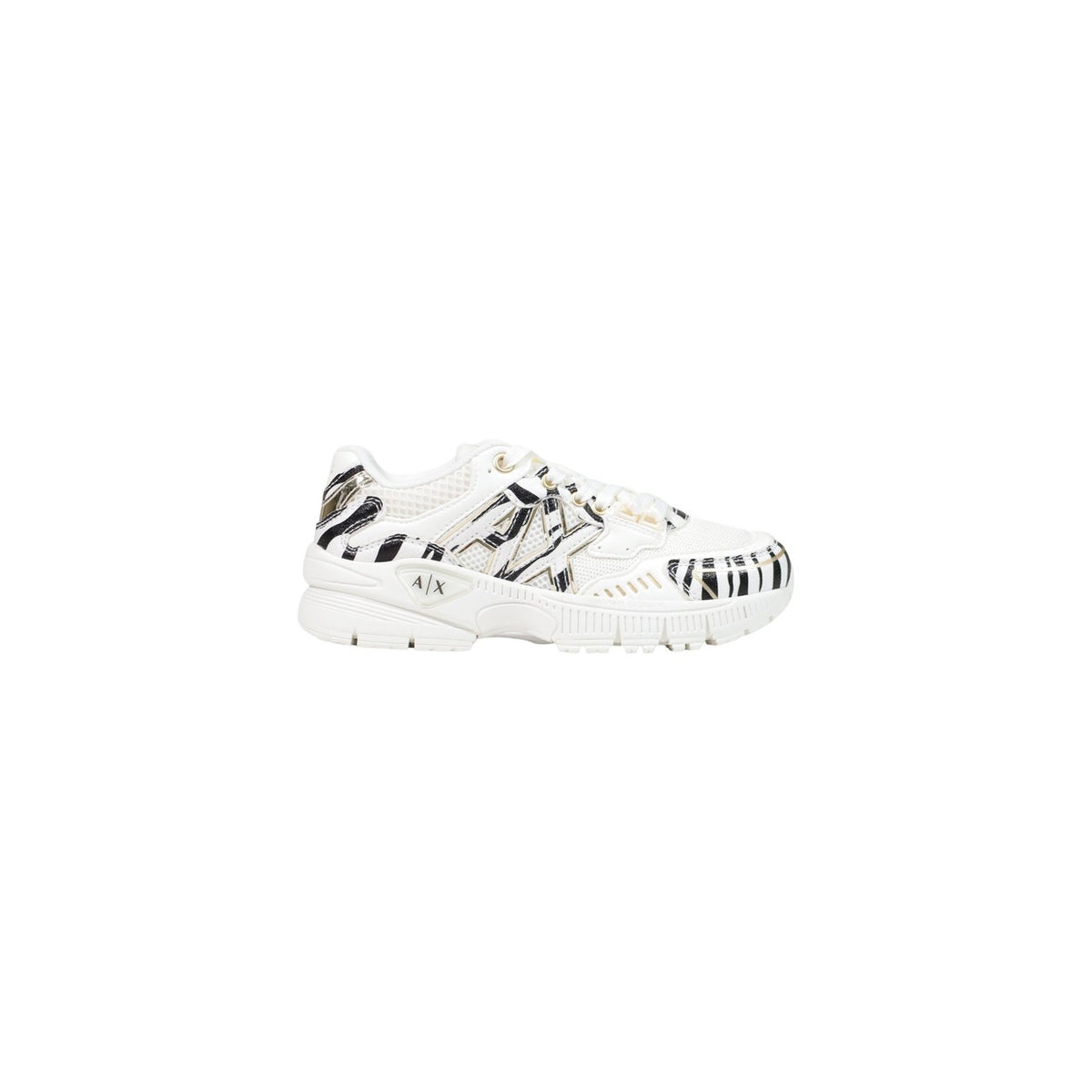 Armani Exchange — Women's black printed low-top sneakers
