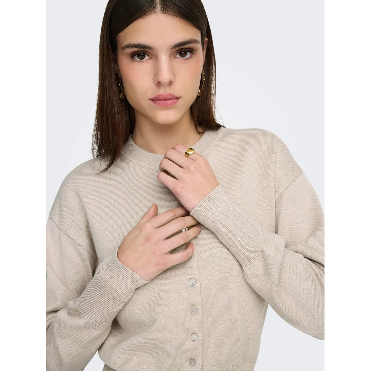 Only — Cardigan ONLMIO col rond femme — vue 3