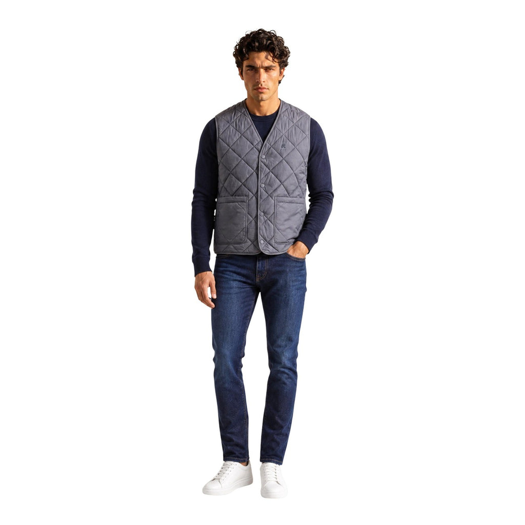 Replay — Gilet ripstop gris homme — vue 5