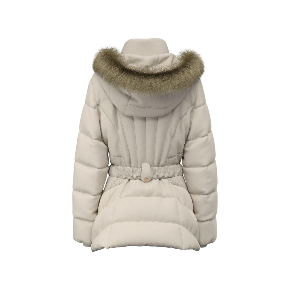 Guess — Doudoune courte New Marina beige femme — vue 3