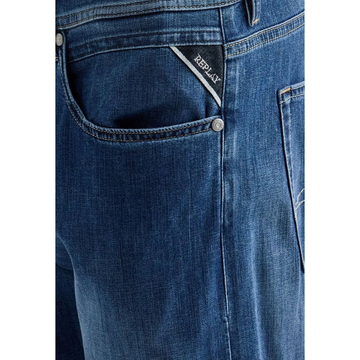Replay — Jean coupe droite bleu homme — vue 4