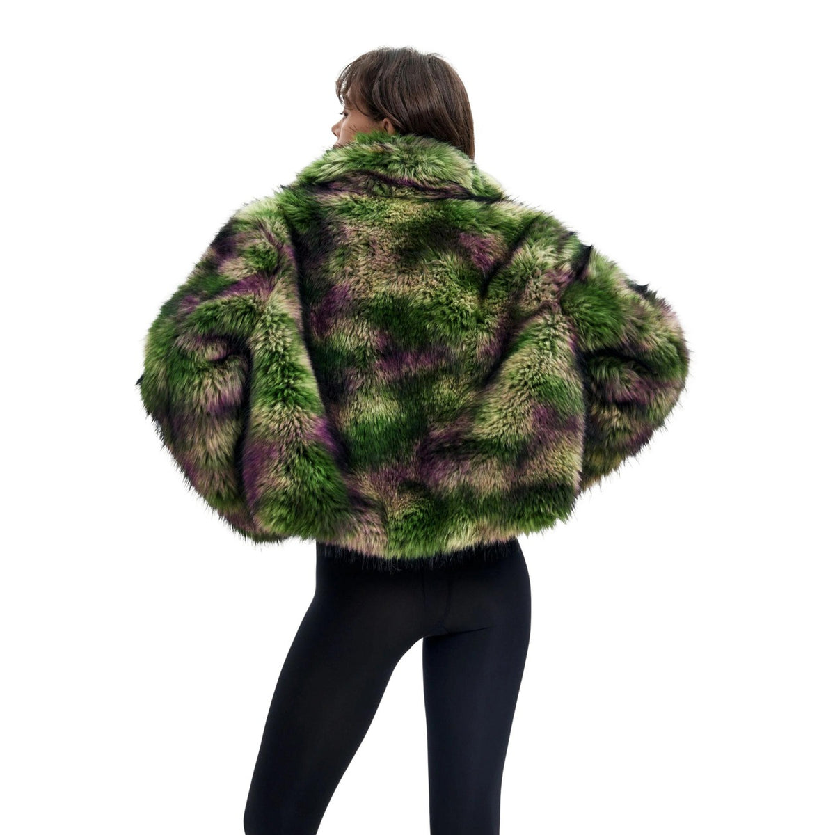 Desigual — Fake Fur Chamomile Coat Green woman — view 5