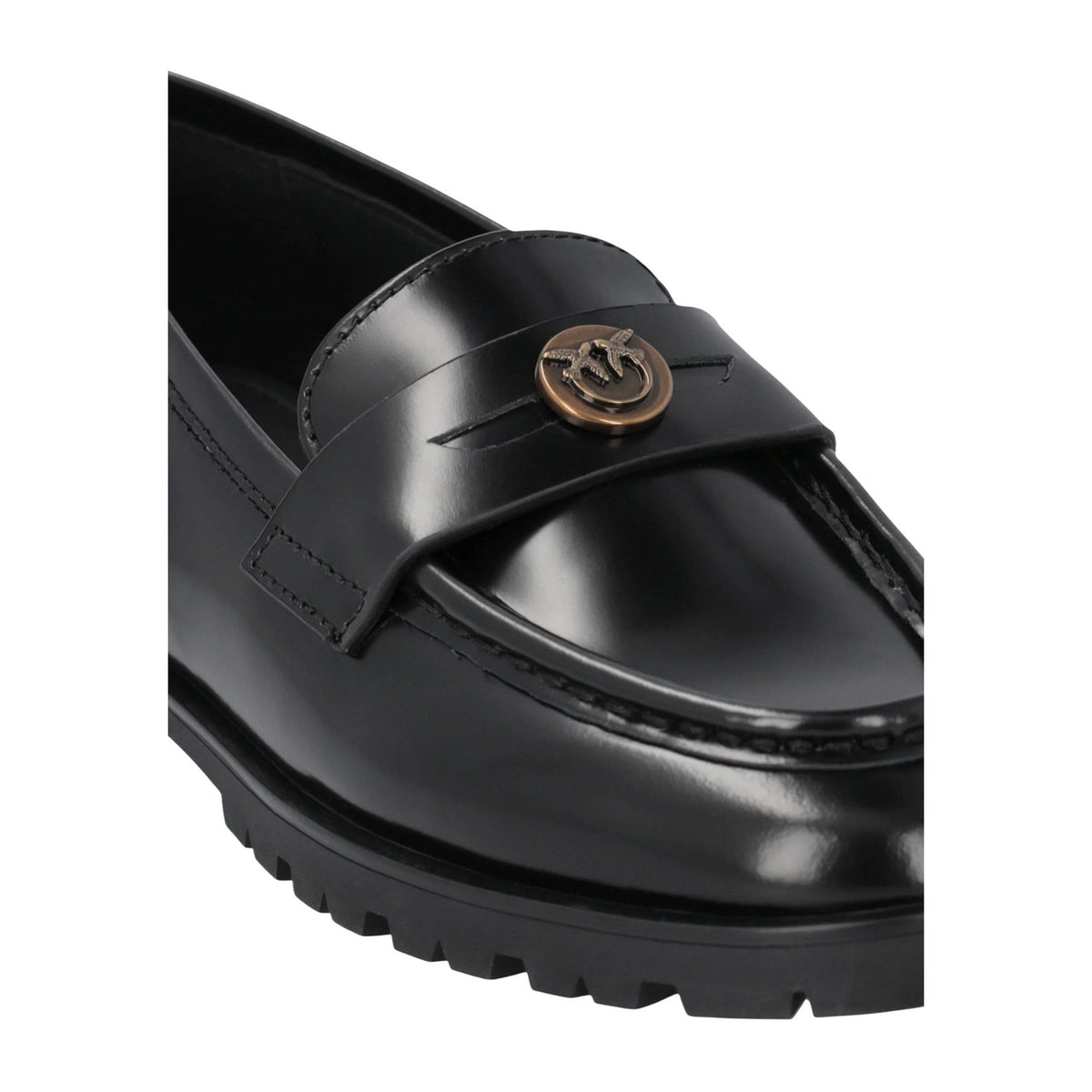 Pinko — Nora 07 low shoes in black leather for women — view 4