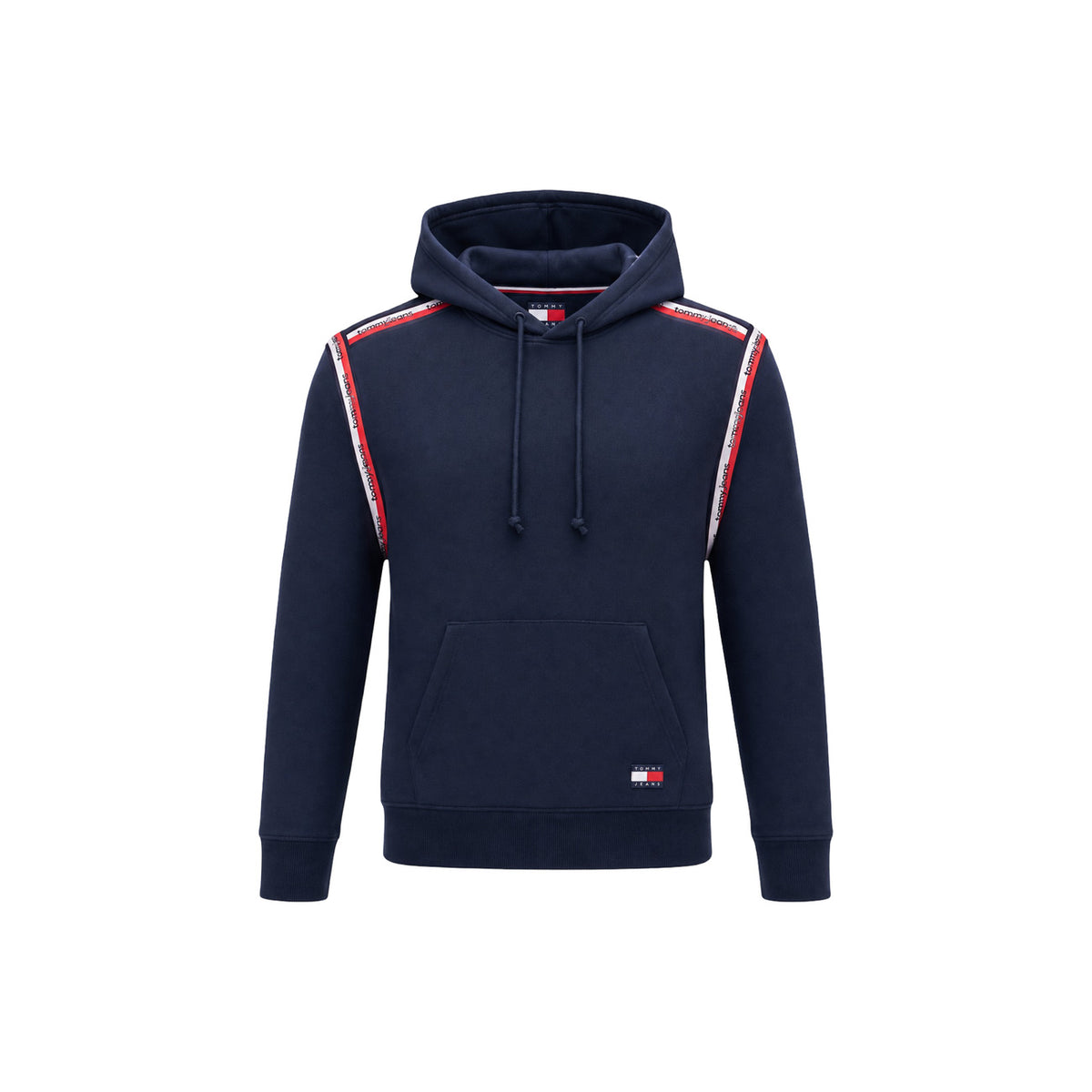 Tommy Jeans — Men's long-sleeved blue hoodie — view 2