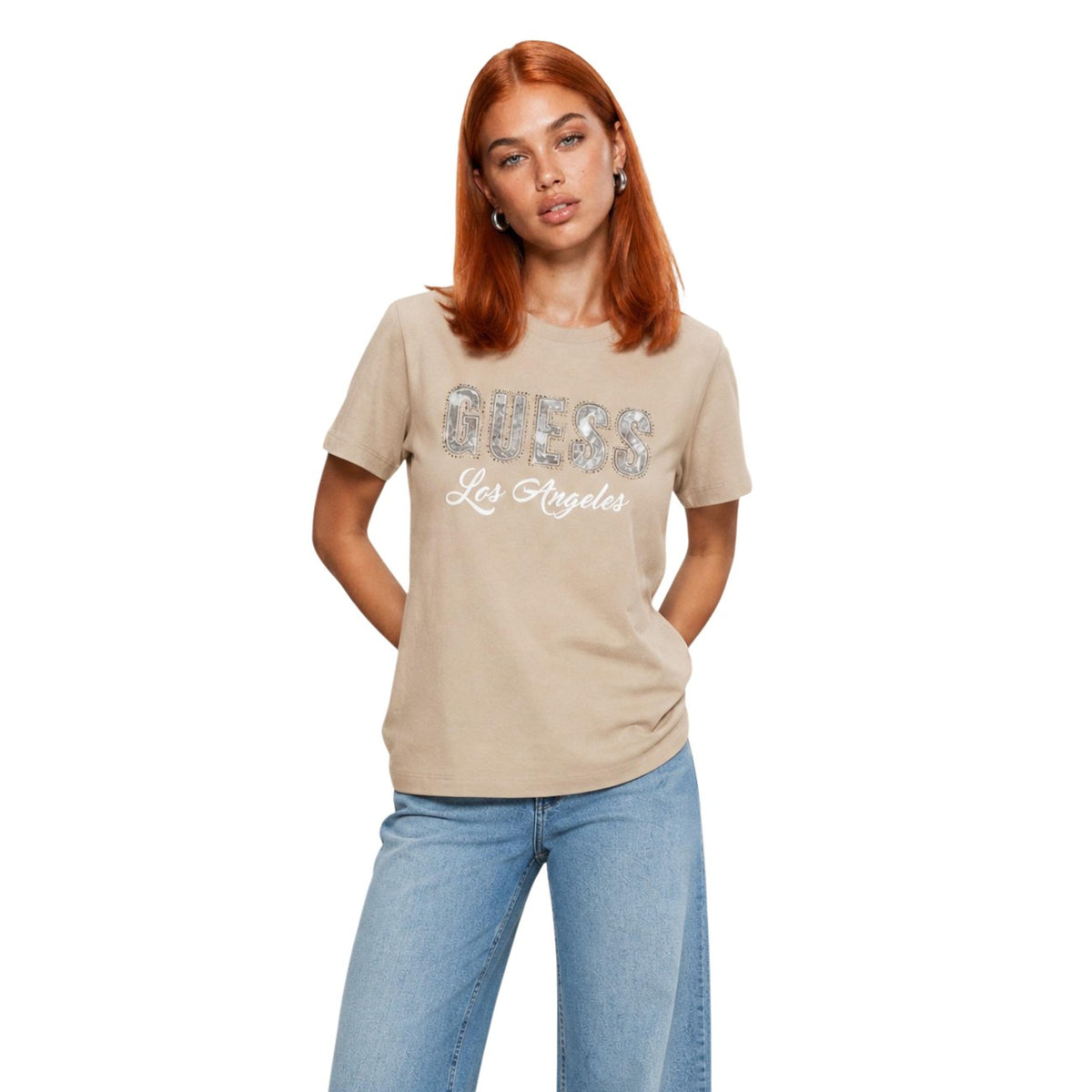 Guess — Women's Snake Script R T-shirt — view 6