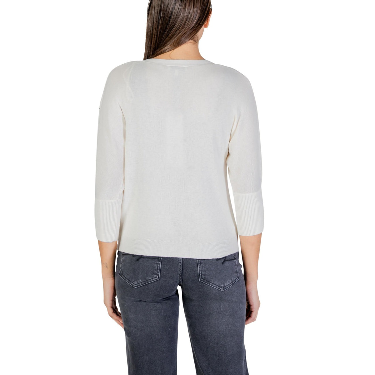 Morgan — Cardigan col V beige femme — vue 4