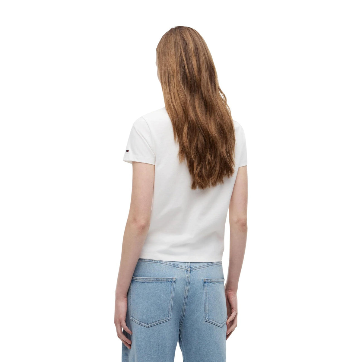 Tommy Jeans — Women’s white organic cotton T-shirt — view 3