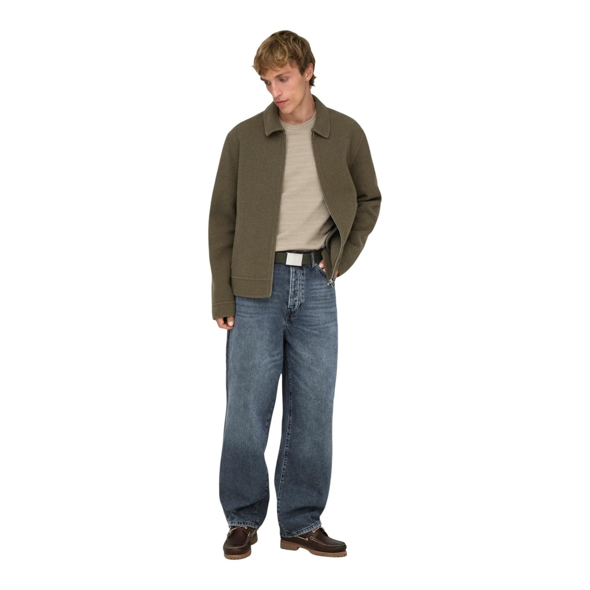 Only & Sons — Jean Fade coupe loose bleu homme — vue 5