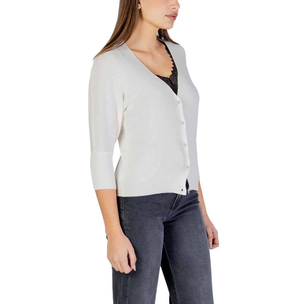 Morgan — Cardigan col V beige femme — vue 3