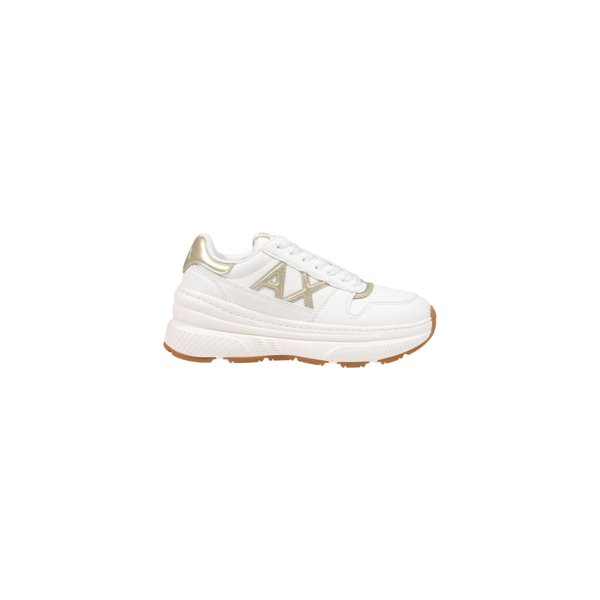 Armani Exchange — Baskets logo AX blanches femme