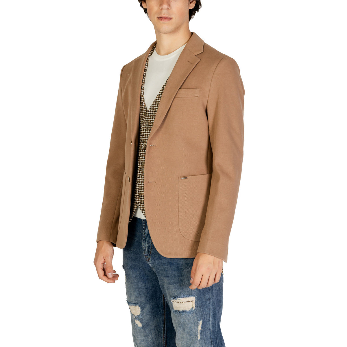 Gianni Lupo — Veste GL015BD-F24 beige homme — vue 3