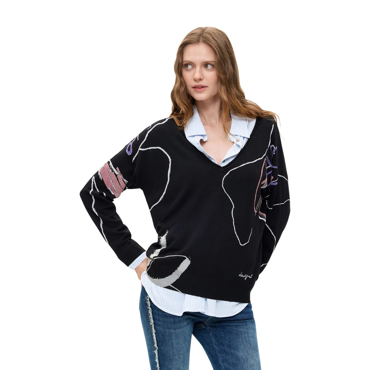 Desigual — Pull Femnaif noir femme