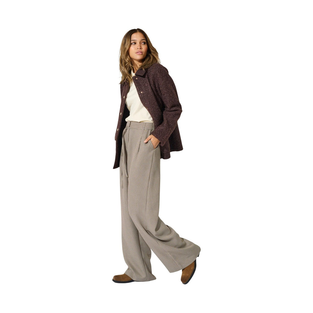 Only — Pantalon à carreaux ONLMIRIA marron femme — vue 5