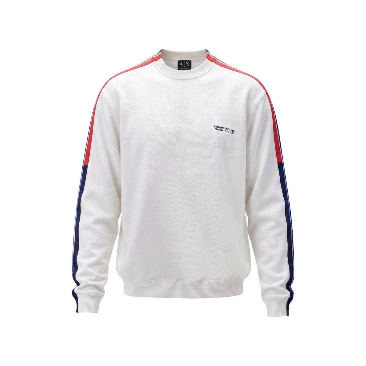 Armani Exchange — Pull en coton blanc homme